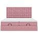 Struttura Letto Pouf con Materassi Rosa 180x200 cm Velluto - Foto miniatura 8