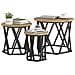 Tavolini Nesting 3 pz in Legno Ingegnerizzato Rovere Artigianale - Foto miniatura 3