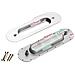 Maniglia A Incasso Per Porta Nascosta - Ovale In Acciaio Inox, Set Completo Per Porta Scorrevole Silver - Foto miniatura 1