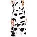 Pigiama Da Donna Tuta Kigurumi Onesie Mucca Bianco Nero 145-155 Cm S - Foto miniatura 2