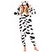 Pigiama Da Donna Tuta Kigurumi Onesie Mucca Bianco Nero 145-155 Cm S - Foto miniatura 3