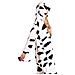 Pigiama Da Donna Tuta Kigurumi Onesie Mucca Bianco Nero 145-155 Cm S - Foto miniatura 5