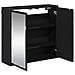 Mobiletto per specchio da bagno Rovere nero 65 x 20 x 60 cm - Foto miniatura 5