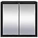 Mobiletto per specchio da bagno Rovere nero 65 x 20 x 60 cm - Foto miniatura 6