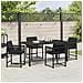 Set da Pranzo per Giardino 5 pcs Nero polyrattan - Foto miniatura 4