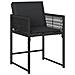 Set da Pranzo per Giardino 5 pcs Nero polyrattan - Foto miniatura 6
