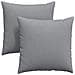 Cuscini da Divano 2 pcs Grigio chiaro 80 x 80 cm Tessuto - Foto miniatura 1
