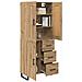 Credenza con cassetto Rovere artigianale 69,5 x 34 x 180 cm - Foto miniatura 3