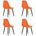 Sedia WAT arancione / gambe nere x 4 - Foto miniatura 1