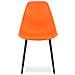 Sedia WAT arancione / gambe nere x 4 - Foto miniatura 7