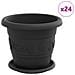 Vasi per Piante 24 pcs Nero Ø 26 x 21.5 cm Plastica - Foto miniatura 1