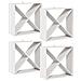 Portabottiglie 4 pcs Bianco 62 x 25 x 62 cm Pino massello - Foto miniatura 1