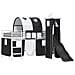 Struttura del letto loft per bambini Bianco e Nero 90 x 200 cm - Foto miniatura 1