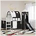 Struttura del letto loft per bambini Bianco e Nero 90 x 200 cm - Foto miniatura 2