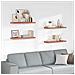 Scaffale da parete 4 pcs Rosso 90 x 23,5 x 4 cm - Foto miniatura 2