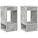 Tavolino 2 pcs Grigio cemento 30 x 30 x 56 cm Legno multistrato - Foto miniatura 1