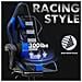Sedia Da Gaming Sedia Da Computer Ergonomica Con Poggiapiedi, Supporto Lombare, Poggiatesta, Rotazione A 360° E Schienale Alto, Blu - Foto miniatura 2