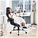 Sedia Da Gaming Sedia Da Computer Ergonomica Con Poggiapiedi, Supporto Lombare, Poggiatesta, Rotazione A 360° E Schienale Alto, Blu - Foto miniatura 4