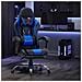 Sedia Da Gaming Sedia Da Computer Ergonomica Con Poggiapiedi, Supporto Lombare, Poggiatesta, Rotazione A 360° E Schienale Alto, Blu - Foto miniatura 7