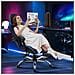 Sedia Da Gaming Sedia Da Computer Ergonomica Con Poggiapiedi, Supporto Lombare, Poggiatesta, Rotazione A 360° E Schienale Alto, Blu - Foto miniatura 8