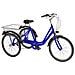 Bici A Tre Ruote Misura 24 Bicicletta Unisex Tr24 Con Cambio 6v Telaio In Alluminio Completa Di Accessori E Luci A Led - 47 Argento - Foto miniatura 1