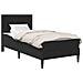 Struttura letto con materasso Nero 100 x 200 cm Velluto - Foto miniatura 1