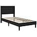 Struttura letto con materasso Nero 100 x 200 cm Velluto - Foto miniatura 4