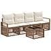 Set Divano da Giardino 5 pcs Beige polyrattan - Foto miniatura 1