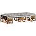 Set di divani da esterno 11 pcs Naturale e Grigio Chiaro - Foto miniatura 1