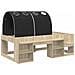 Letto con Tunnel 3 pz Rovere Sonoma e Nero Legno ingegnerizzato - Foto miniatura 3