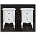 Coppia di Comodini in Legno con Cassetti Colore Bianco - Foto miniatura 2