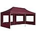 Gazebo Professionale Pieghevole Alluminio con Pareti 6x3m Vino - Foto miniatura 5