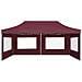Gazebo Professionale Pieghevole Alluminio con Pareti 6x3m Vino - Foto miniatura 7