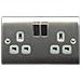 Bg Elettrici Nbs22g 5 5 X Doppia 13 Un Interruttore Prese - Acciaio Spazzolato - Foto miniatura 1