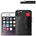 Custodia Compatibile Con Apple Iphone 6 Plus / Iphone 6s Plus In Nero Ebano - Coperchio Protettivo In Silicone Tpu E Copertura In Finta Pelle, Con Scomparto E Slot Per Carte Di Credito Estraibili - Foto miniatura 5