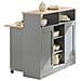 Credenza Con Ante Scorrevoli Isola Cucina Con Piano Di Lavoro Espandibile Credenza Cucina Credenza Grigio Chiaro 110x68x97cm, Fsb36-hg - Foto miniatura 1