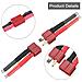 4 Pezzi Deans Style T Connettore Femmina E Maschio Connettore Con Filo In Silicone 12awg Per Batteria Rc Lipo Cavo Drone + 4 Pezzi Pvc Proteggi Copertura - Foto miniatura 2