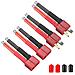 4 Pezzi Deans Style T Connettore Femmina E Maschio Connettore Con Filo In Silicone 12awg Per Batteria Rc Lipo Cavo Drone + 4 Pezzi Pvc Proteggi Copertura - Foto miniatura 6
