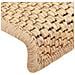 Tappeti Adesivi Scale Aspetto Sisal 15pz 65x21x4cm Beige Chiaro - Foto miniatura 3