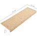 Tappeti Adesivi Scale Aspetto Sisal 15pz 65x21x4cm Beige Chiaro - Foto miniatura 4
