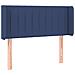 Testiera A Led Blu 83x16x78/88 Cm In Tessuto - Foto miniatura 3