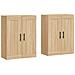 Armadietti A Parete 2 Pz Rovere Sonoma In Legno Multistrato - Foto miniatura 1