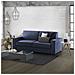 Divano Letto Abigail, Divano A 2 Posti Large, 100% Made In Italy, Sofà Soggiorno Con Apertura Girevole, In Tessuto Imbottito, Con Braccioli Standard, Cm 200x95h90, Blu - Foto miniatura 1