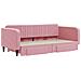 Divano Letto Estraibile Con Cassetti Rosa 100x200 Cm Velluto - Foto miniatura 2