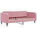 Divano Letto Estraibile Con Cassetti Rosa 100x200 Cm Velluto - Foto miniatura 5
