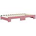 Divano Letto Estraibile Con Cassetti Rosa 100x200 Cm Velluto - Foto miniatura 7
