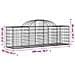 Cesto Gabbione Ad Arco 200x50x60/80 Cm Ferro Zincato - Foto miniatura 4