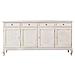 Madia Credenza 4 Porte Legno Shabby Bianco Anticato 205x45x98 - Foto miniatura 1