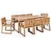 Set Da Pranzo Legno Massiccio Legno Chiaro Sassari Ii - Foto miniatura 2