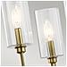Lampadario Contemporaneo Kimrose Acciaio Ottone Spazzolato Vetro 6 Luci E14 - Foto miniatura 3